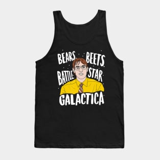 The Office Bears Beets Jim Color Illustration Tank Top